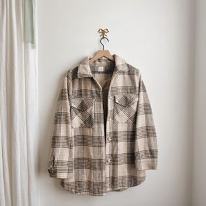 Lined Plaid Jacket with Pockets
